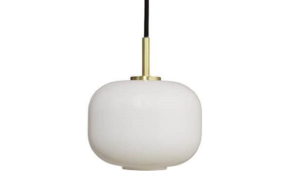 Cuscino hanglamp klein Ø15, messing/opal