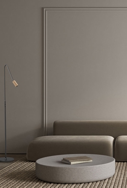 Decor F1 vloerlamp, zwart/alu