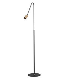 Decor F1 vloerlamp, zwart/messing