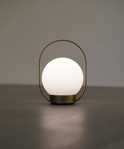 Palla T1 batterijlamp / tafellamp, gebronsd messing