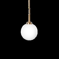 Apiales 1 Large hanglamp, geborsteld messing/opal