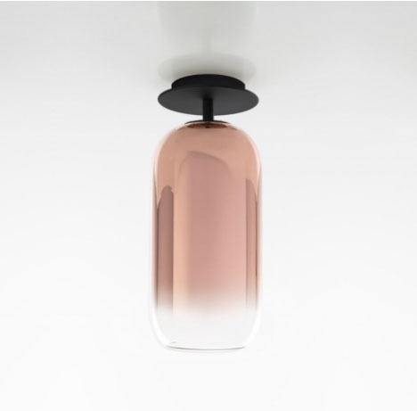 Gople plafondlamp, zwart/koper