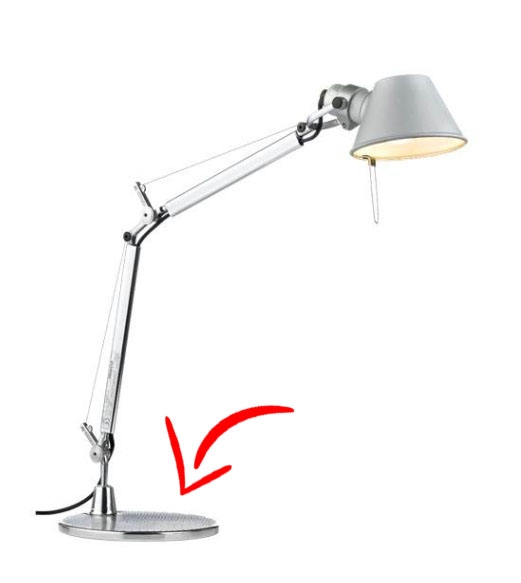 Reserveonderdeel: Voet voor Tolomeo Micro tafellamp, aluminium