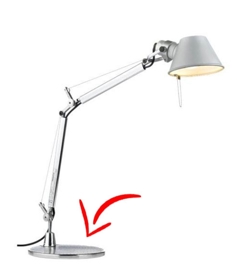 Reserveonderdeel: Voet voor Tolomeo Micro tafellamp, aluminium