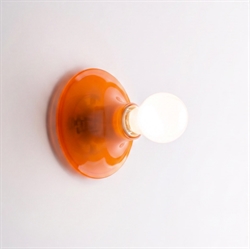 Teti wandlamp / plafondlamp, transparant oranje