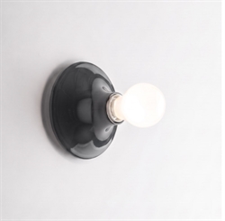 Teti wandlamp / plafondlamp, transparant grafietzwart