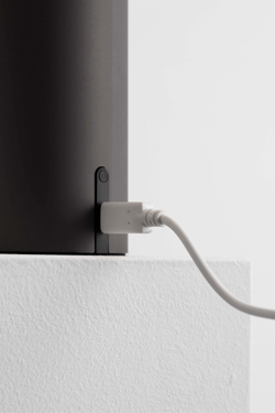 Takku tafellamp/batterijlamp, gelakt zwart