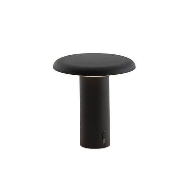 Takku tafellamp / batterijlamp, gelakt zwart