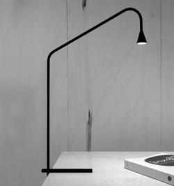 Austere tafellamp, zwart