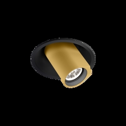 BLIEK ROUND 1.0 PAR16 Inbouwspot, zwart/messing