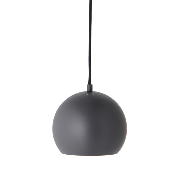 Ball Hanglamp Ø18, Mat Donkergrijs