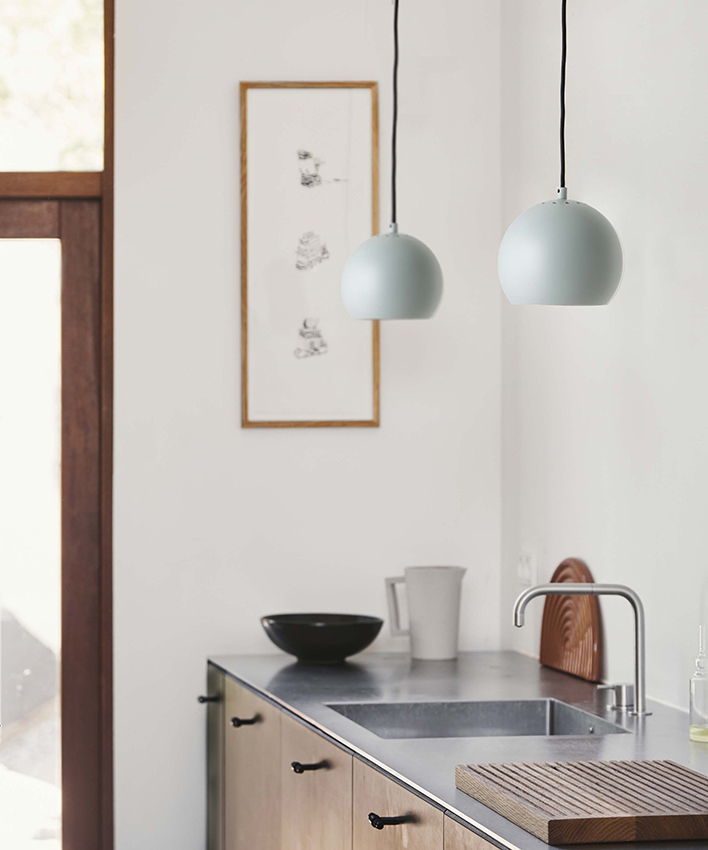 Ball Hanglamp Ø18, mat aqua green