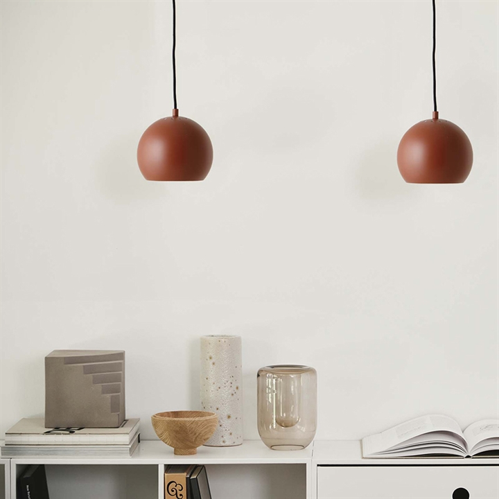 Ball Hanglamp Ø18, mat terracotta rood