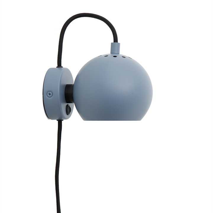 Ball wandlamp, mat citadel blue