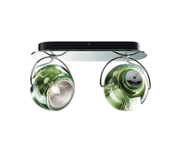 Beluga 2 wandlamp/plafondlamp, groen