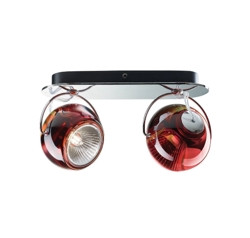 Beluga 2 wandlamp/plafondlamp, rood