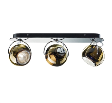 Beluga 3 wandlamp/plafondlamp, bruin