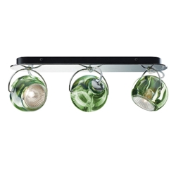 Beluga 3 wandlamp/plafondlamp, groen