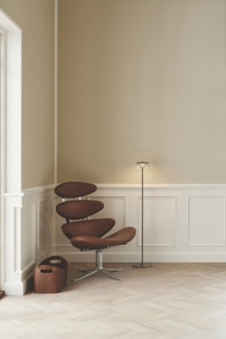 Blossi vloerlamp Ø29, nordic goud/helder