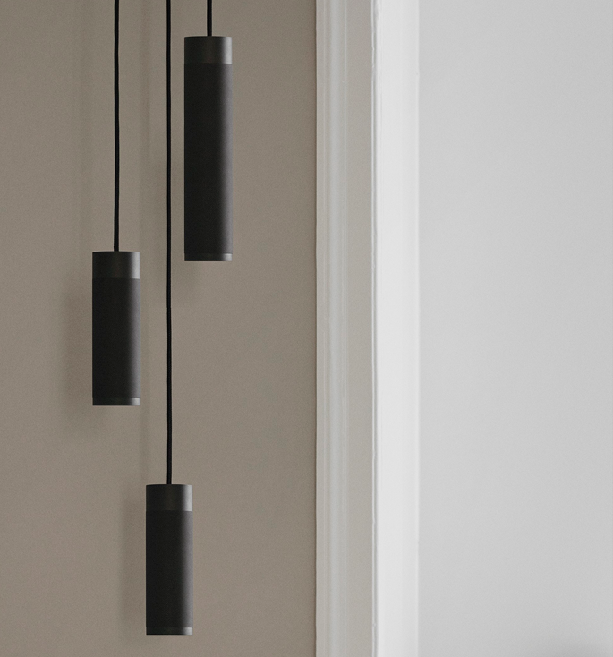 Thorup Copenhagen Patrone Cluster hanglamp small, zwart-bruine messing