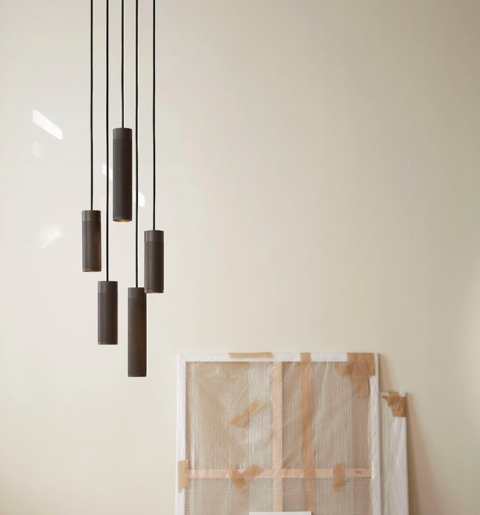 Thorup Copenhagen Patrone Cluster hanglamp groot, zwart-bruine messing