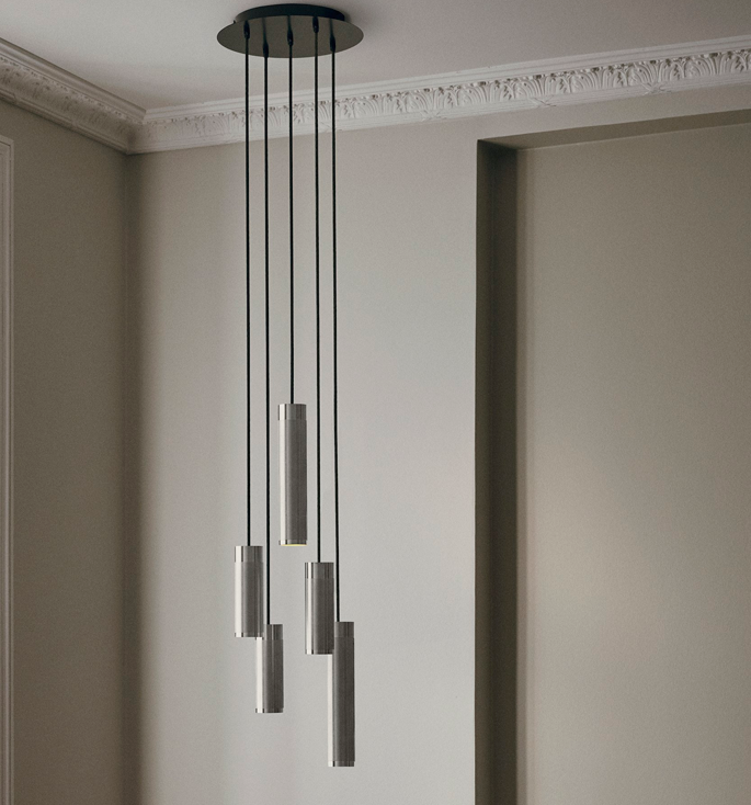 Thorup Copenhagen Patrone Cluster hanglamp groot, nikkel geverfd messing