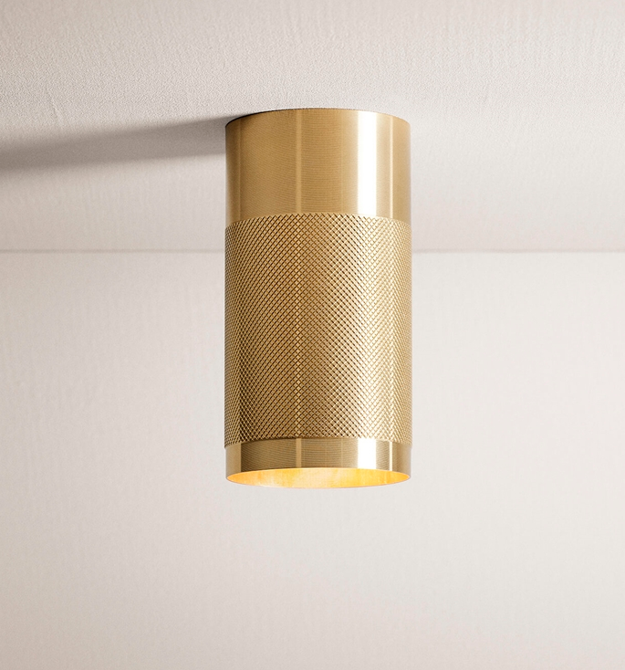 Thorup Copenhagen Patrone opbouw plafondspot/downlight, massief messing, 120 mm