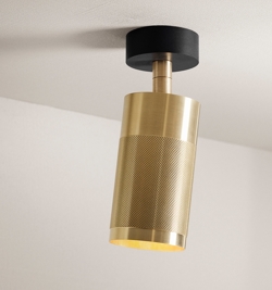 Thorup Copenhagen Patrone plafondspot m/baldakijn, massief messing, 120 mm