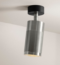 Thorup Copenhagen Patrone plafondspot met baldakijn, nikkel geverfd messing, 120 mm