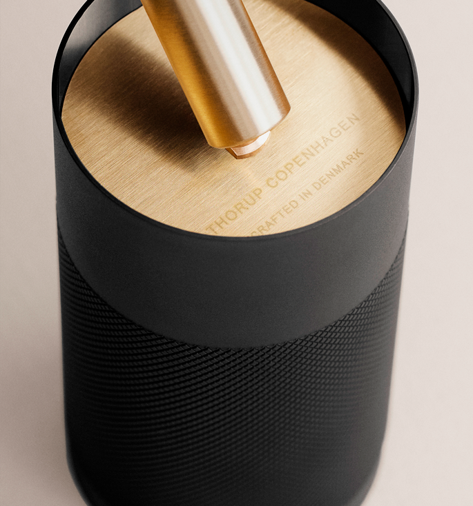 Thorup Copenhagen Patrone railsysteem spot, zwart-bruine messing, 120 mm