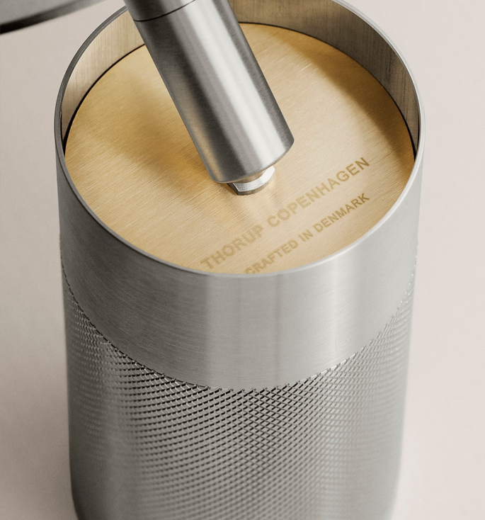 Thorup Copenhagen Patrone railsysteem spot, nikkel geverfd messing, 120 mm