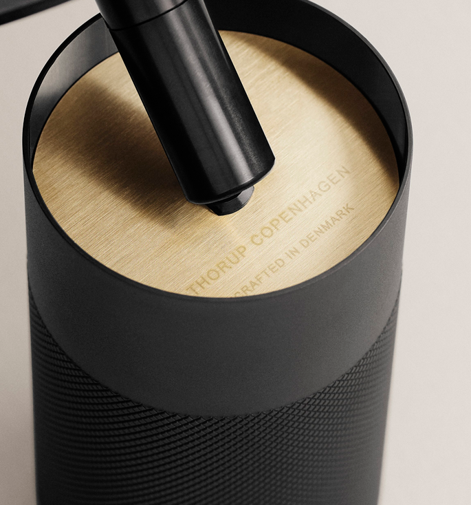 Thorup Copenhagen Patrone railsysteem spot, zwart-bruine messing/donker, 120 mm