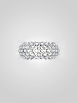 Caboche Plus Media wandlamp, transparant