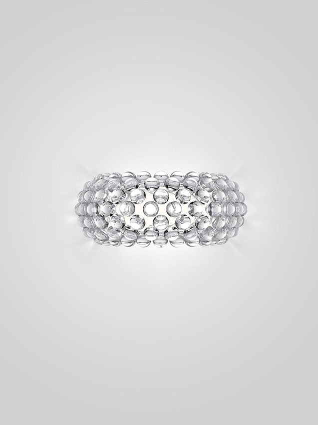 Caboche Plus Media wandlamp, transparant