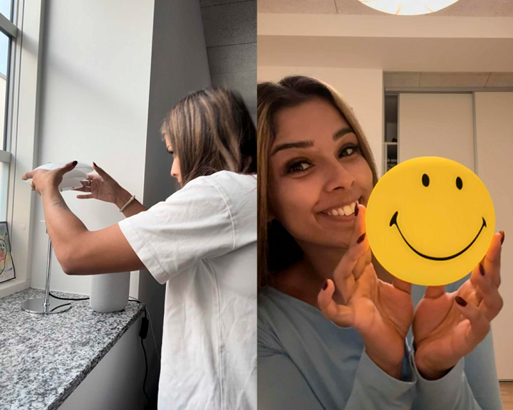 Camilla Dohn kiest verlichting voor haar nieuwe appartement