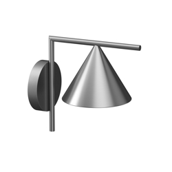 Captain Flint buiten wandlamp, gepolijst roestvrij staal