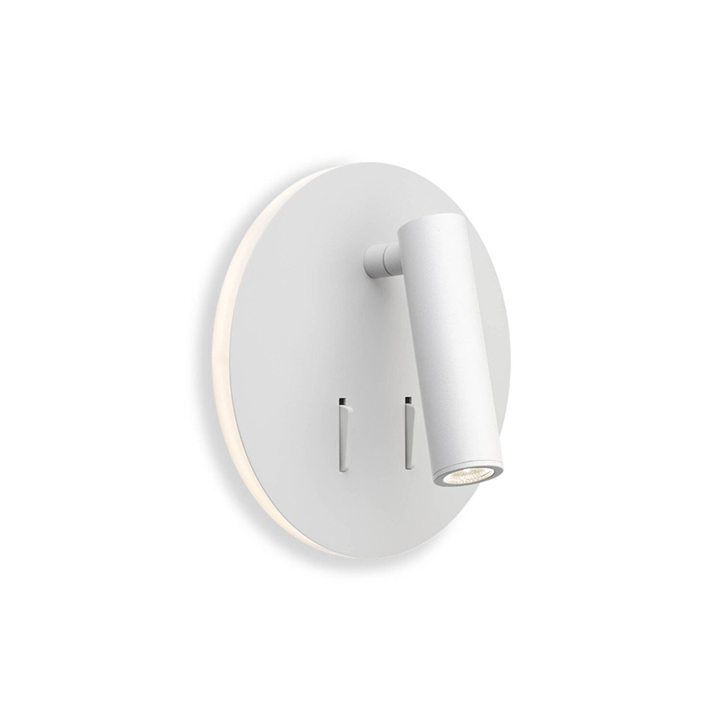 Circle wandlamp / spot, wit