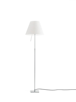 Costanza vloerlamp D13/D13tc, alu/wit