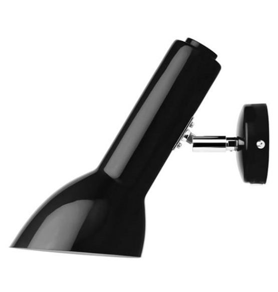 Oblique Wandlamp, zwart glanzend