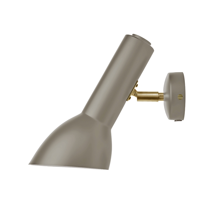 Oblique Wandlamp messing, zand