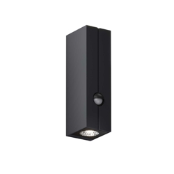 Cut Control buitenwandlamp m/sensor, deep black