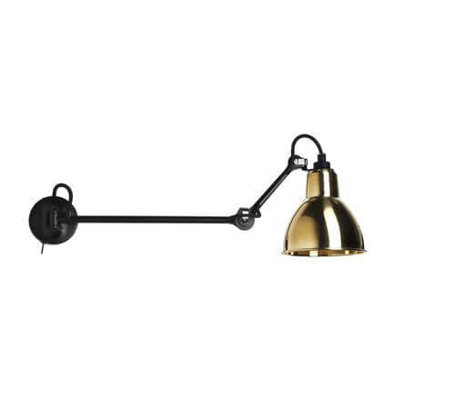 Lampe Gras No. 204 L40 SW wandlamp, zwart/messing