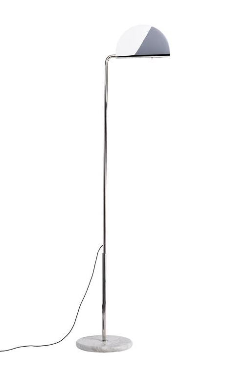 Mezzaluna vloerlamp, chroom