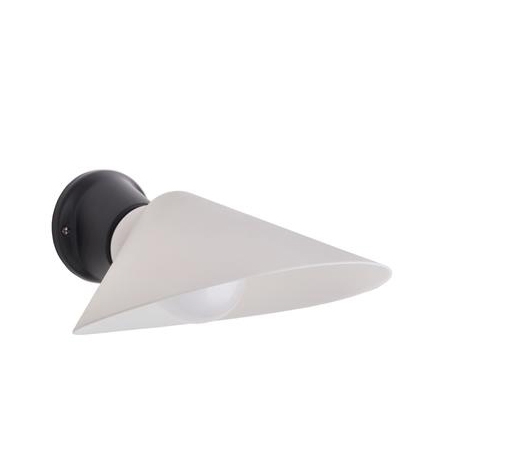 Plume Bath wandlamp, zwart/polycarbonaat