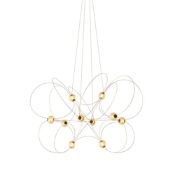 Munari X10 kroonluchter, goud