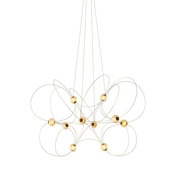 Munari X10 kroonluchter, goud