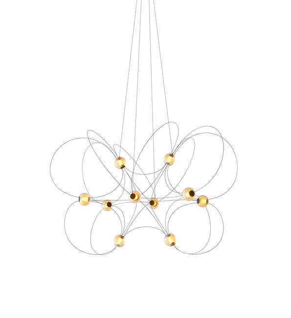 Munari X10 kroonluchter, zwart