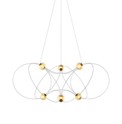 Munari X6 kroonluchter, zwart