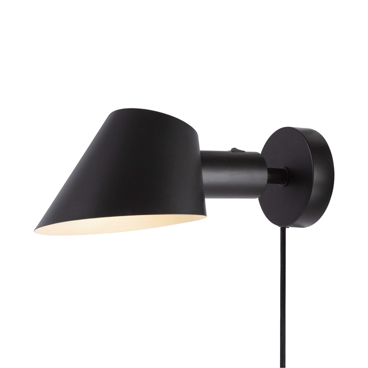 Stay korte wandlamp, zwart