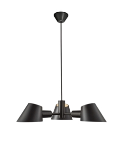 Stay 3-Spot hanglamp, zwart